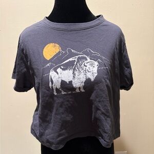 Gray Graphic Short Sleeve Tee